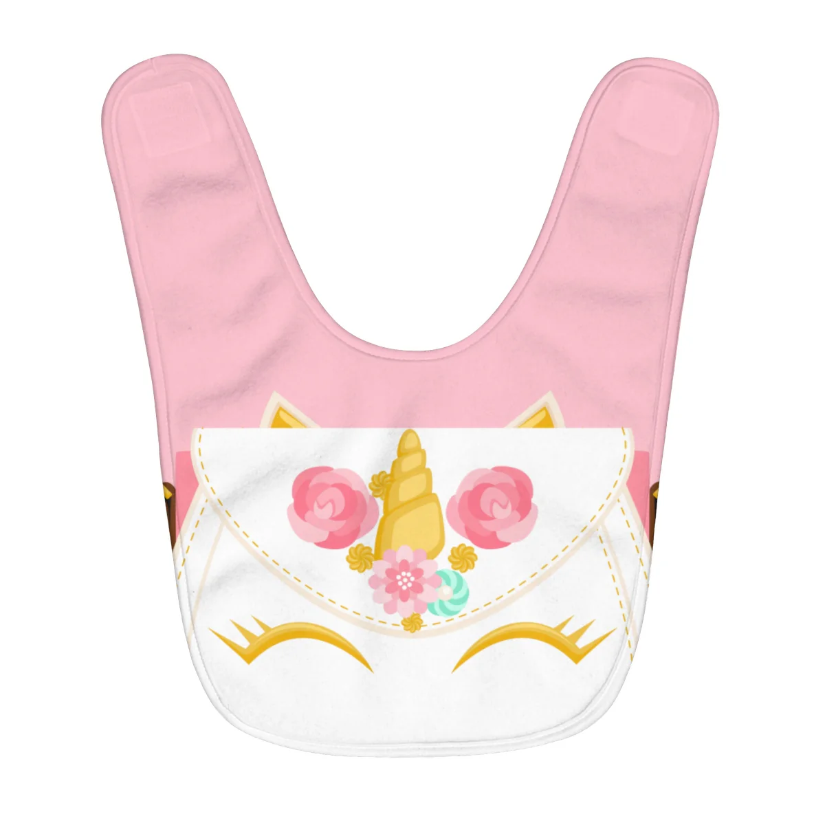 Unicorn Cake Fleece Baby Bib